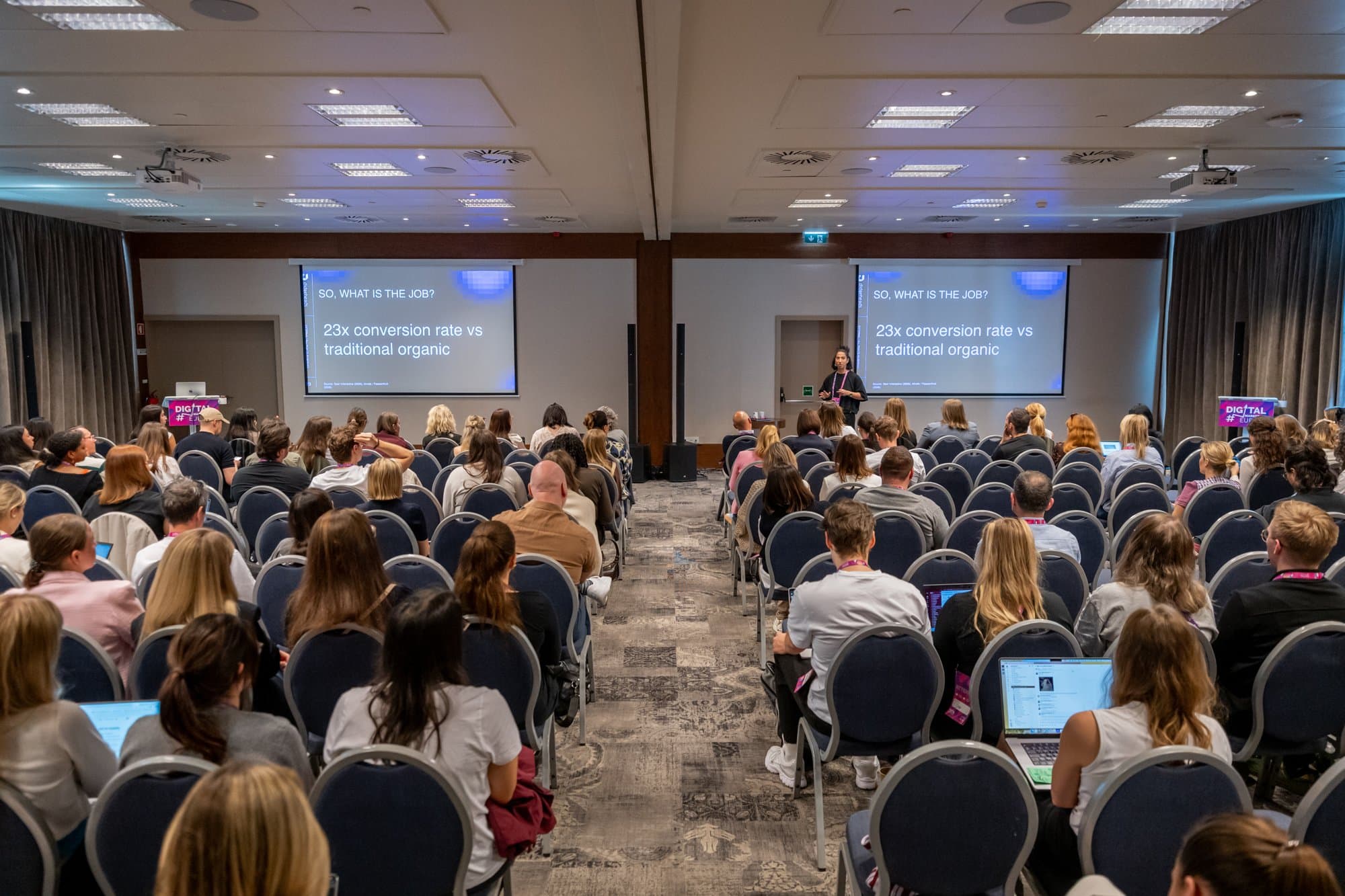 Jessica Redman speaking at Digital Marketing Europe